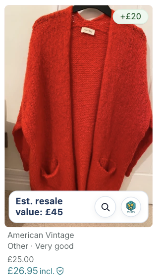 See estimated resale value instantly